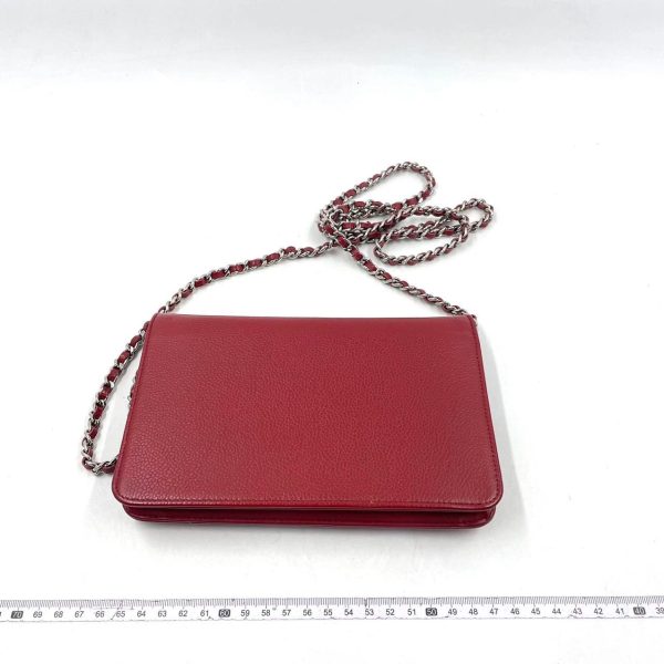 IMG 0769 Chanel Wallet on Chain WOC Double CC Red Caviar Leather