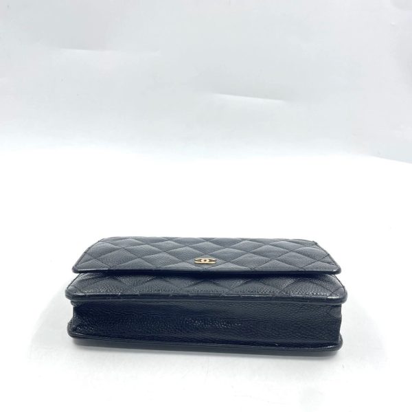 IMG 0954 Chanel Wallet on Chain WOC Black Caviar Leather with Gold hardware