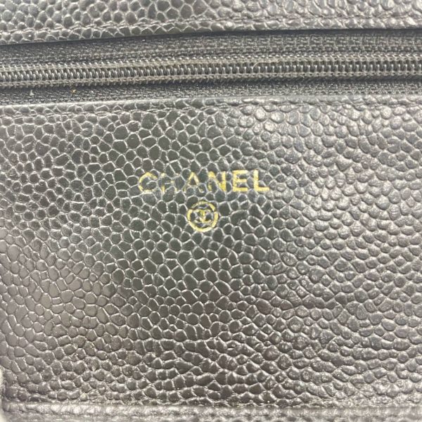 IMG 0959 Chanel Wallet on Chain WOC Black Caviar Leather with Gold hardware