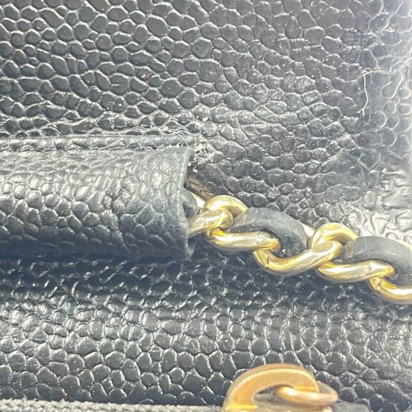 IMG 0962 Chanel Wallet on Chain WOC Black Caviar Leather with Gold hardware