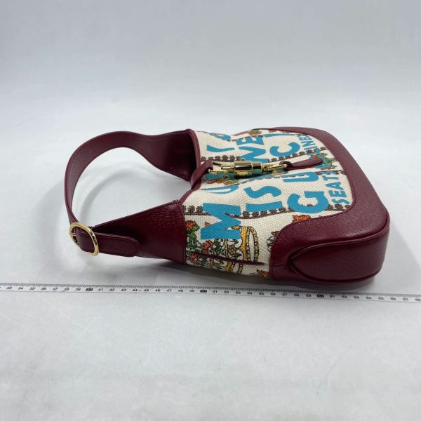 Burgundy Gucci Jackie 1961 Centennial 100 Year Special Edition Burgundy Leather with Canvas