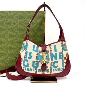 Gucci Gucci Jackie 1961 Centennial 100 Year Special Edition Burgundy Leather with Canvas