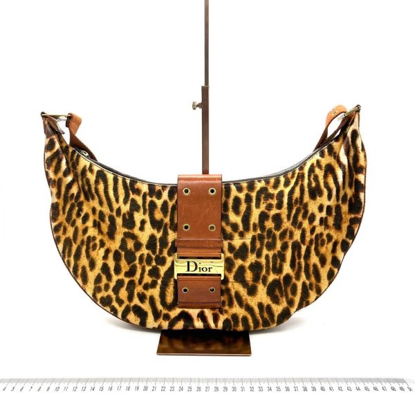 Dior Dior Street Chic Hobo Leopard Print Pony hair Calfskin