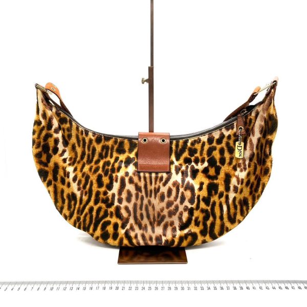 Leopard print Dior Street Chic Hobo Leopard Print Pony hair Calfskin