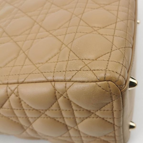 IMG 3540 Lady Dior Large Bag Beige Lambskin Cannage Leather