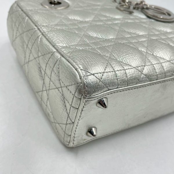 IMG 3770 Lady Dior ABCdior Small Silver Cannage Lambskin Handbag