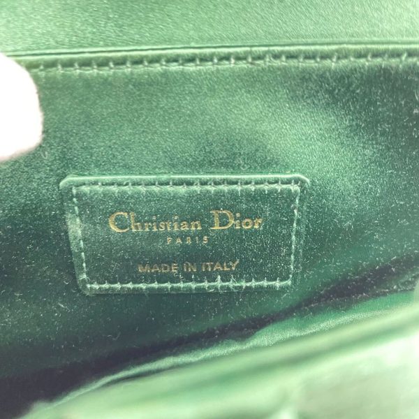 IMG 4165 Dior Saddle Mini Silk Emerald Green with crystals