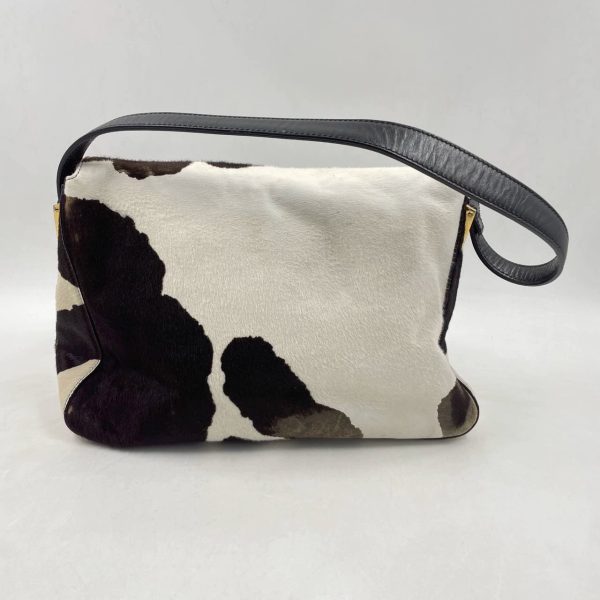 Baguette Fendi Mamma Baguette Pony hair in cow print White and Black