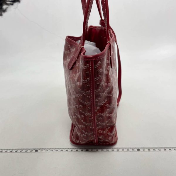 Anjou Goyard Anjou Mini Tote RedMaroonBurgundy leather