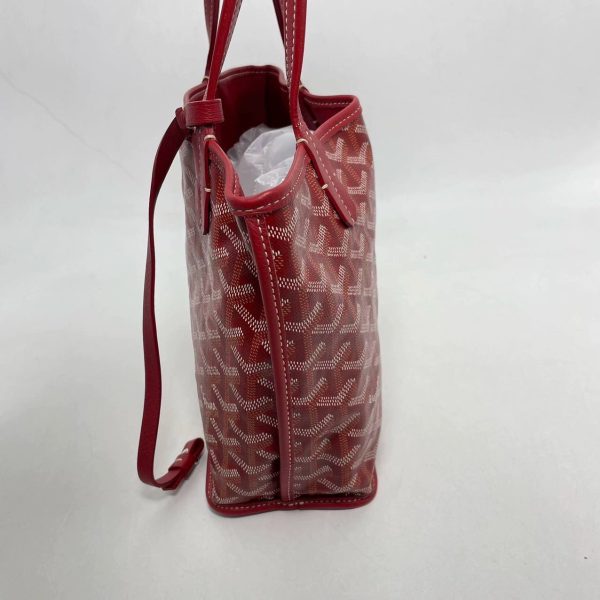 Burgundy Goyard Anjou Mini Tote RedMaroonBurgundy leather