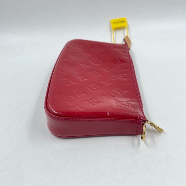 Red Louis Vuitton Pochette Accessoire Patent Leather Red Medium