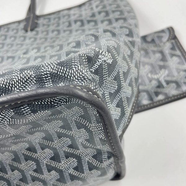 IMG 4632 Goyard Anjou PM Medium Tote Grey Reversible leather lining