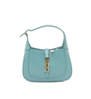 Gucci Gucci Jackie 1961 Mini Blue Leather Bag with Adjustable Strap