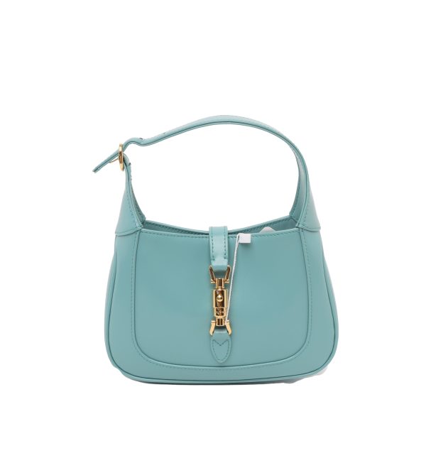 Gucci Gucci Jackie 1961 Mini Blue Leather Bag with Adjustable Strap