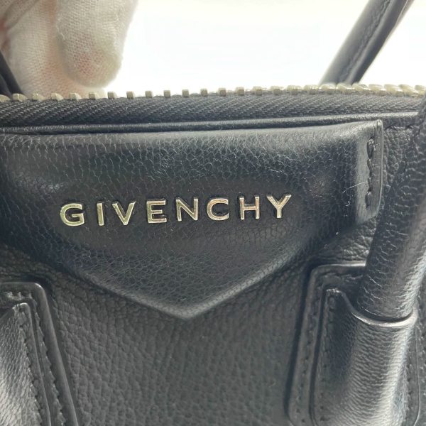 IMG 5233 Givenchy Antigona Mini Black Calf Leather Top Handle bag with Strap