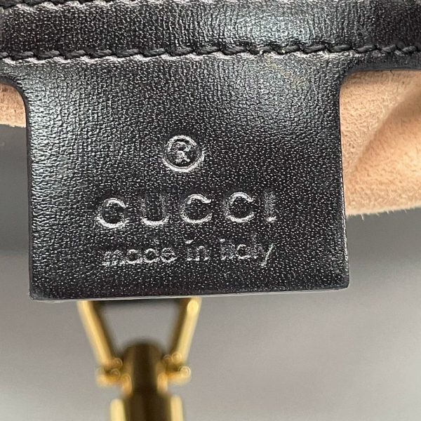 IMG 5273 Gucci Jackie 1961 Black Leather Bag with Adjustable Strap