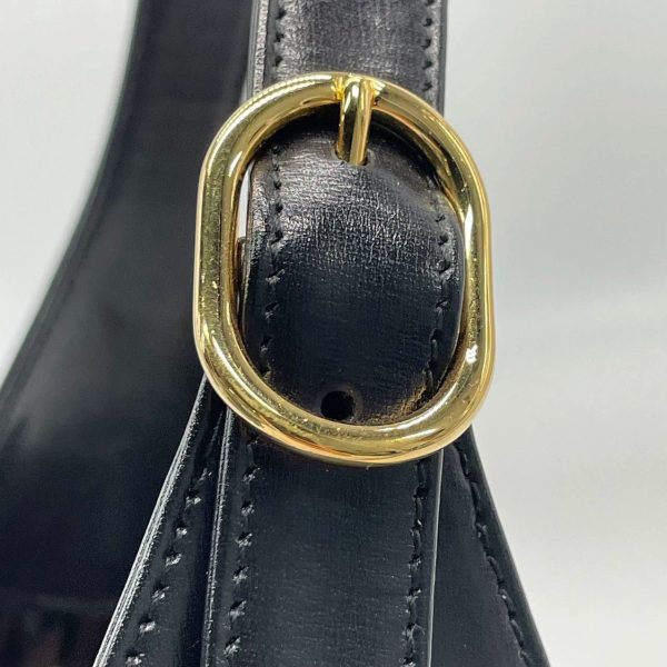 IMG 5282 Gucci Jackie 1961 Black Leather Bag with Adjustable Strap