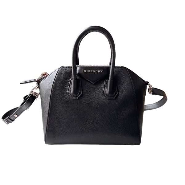 Givenchy Givenchy Antigona Mini Black Calf Leather Top Handle bag with Strap