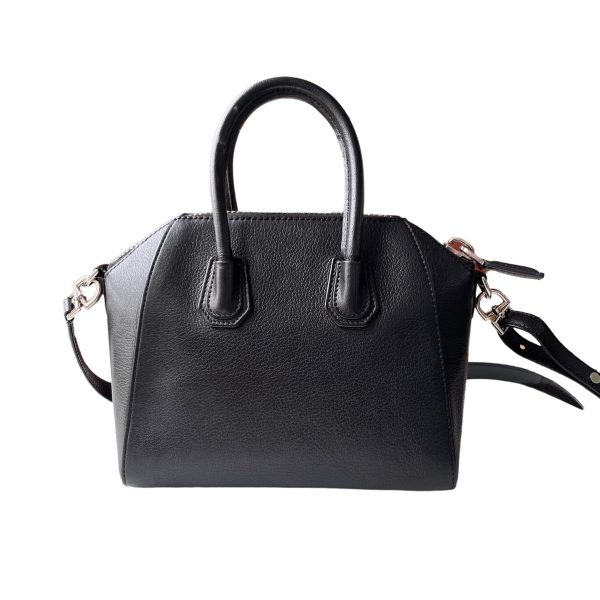 Antigona Givenchy Antigona Mini Black Calf Leather Top Handle bag with Strap