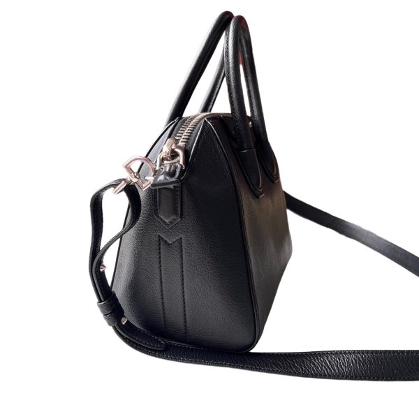 Black Givenchy Antigona Mini Black Calf Leather Top Handle bag with Strap