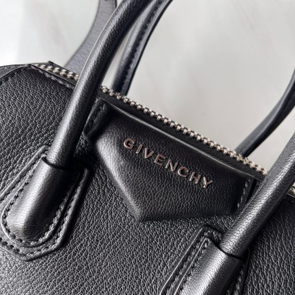 IMG 5477 Givenchy Antigona Mini Black Calf Leather Top Handle bag with Strap