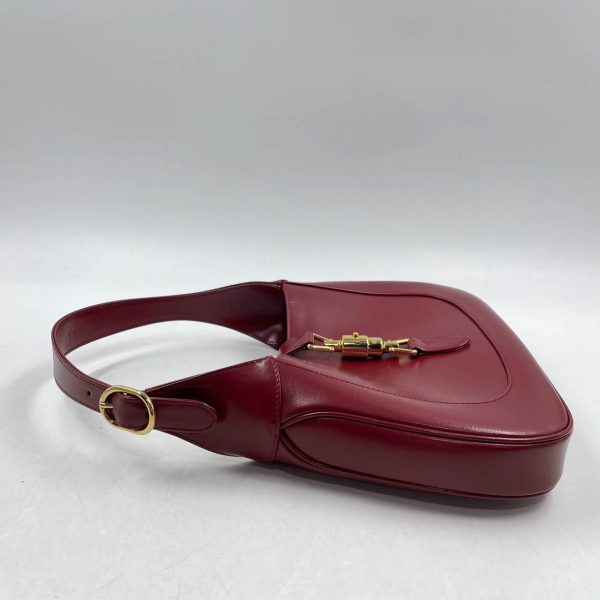 IMG 5497 Gucci Jackie 1961 Red Leather Bag Small with Adjustable Strap