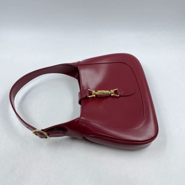 IMG 5498 Gucci Jackie 1961 Red Leather Bag Small with Adjustable Strap