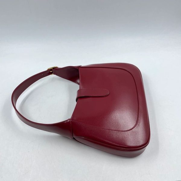 IMG 5499 Gucci Jackie 1961 Red Leather Bag Small with Adjustable Strap