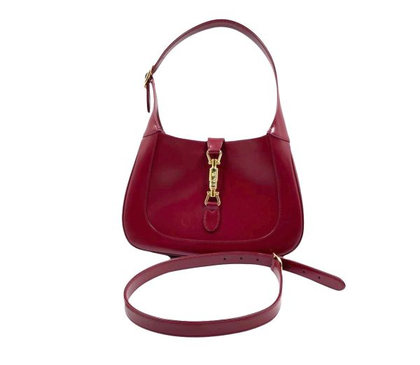 Gucci Gucci Jackie 1961 Red Leather Bag Small with Adjustable Strap