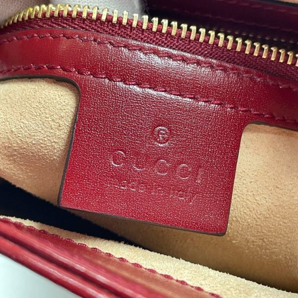 IMG 5503 Gucci Jackie 1961 Red Leather Bag Small with Adjustable Strap