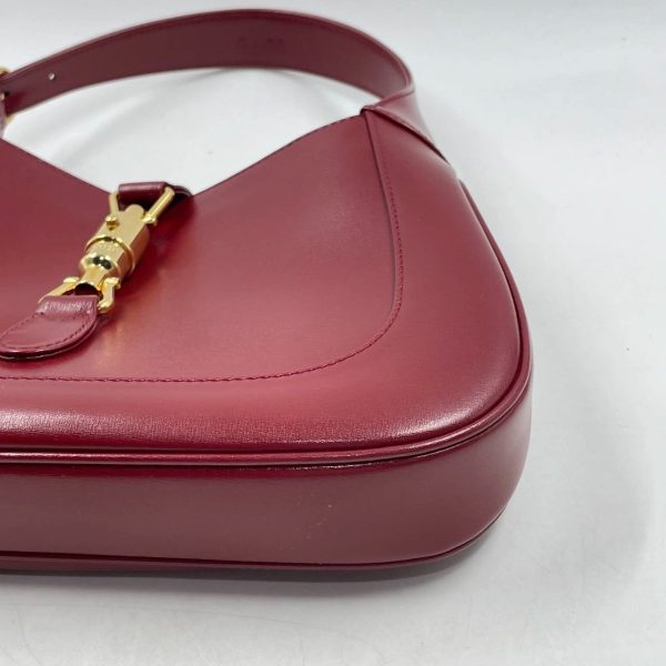 IMG 5509 Gucci Jackie 1961 Red Leather Bag Small with Adjustable Strap