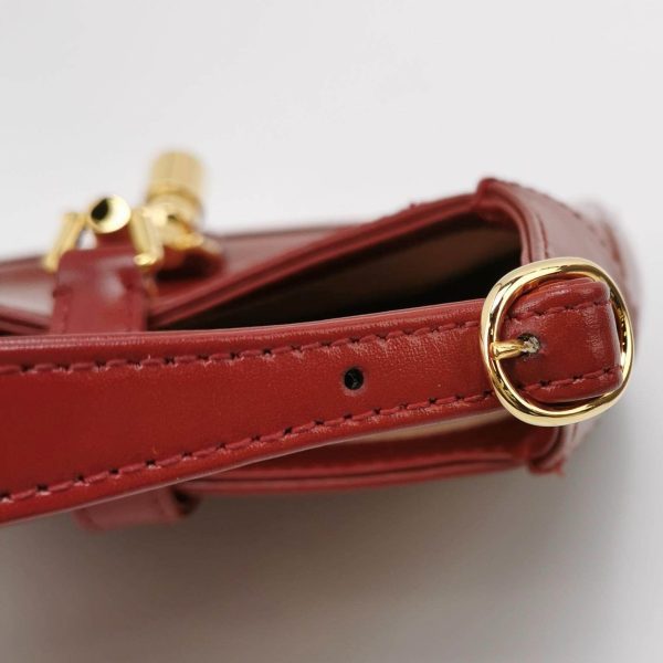 IMG 5550 Gucci Jackie 1961 Mini Burgundy Leather Bag Two Way Carry