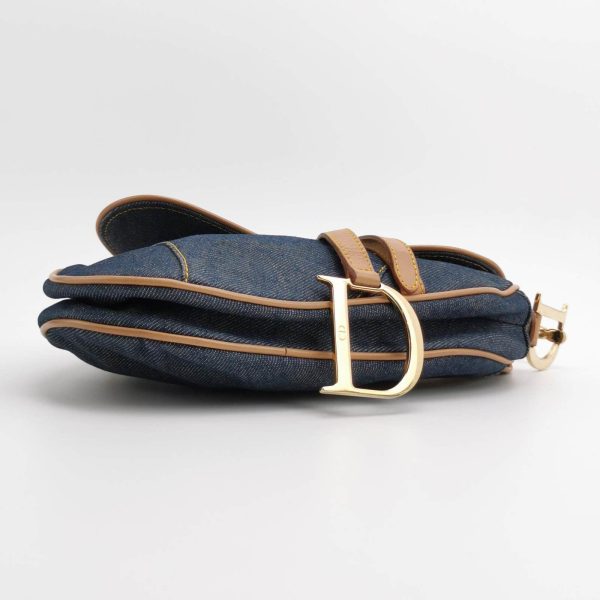 IMG 5562 Dior Saddle Vintage Navy Denim with Silk Lining and Leather Trim