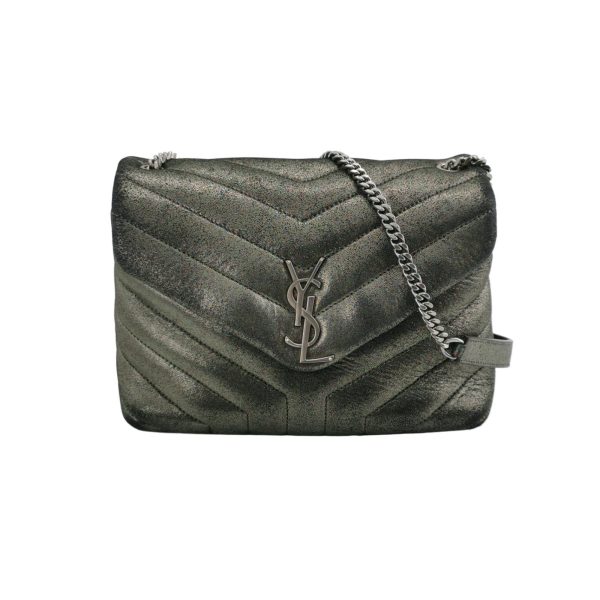 Saint Laurent Saint Laurent Metallic Fabric Y Matelasse Monogram Small Lou lou Bag