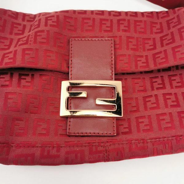 IMG 5893 Fendi Baguette Red Zucchino Print Monogram