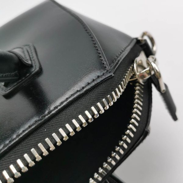 IMG 6054 Givenchy Antigona Mini Black Shiny Leather Top Handle bag with Strap