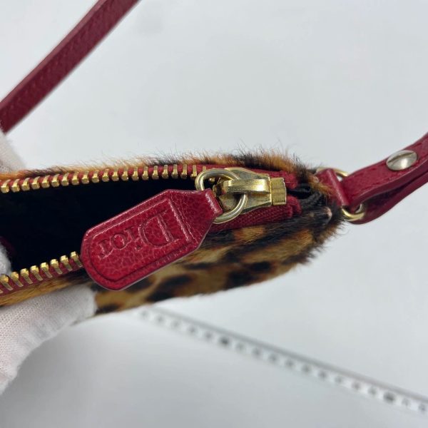 IMG 6087 Dior Saddle Vintage Classic Leopard Print Ponyhair Calfskin leather red strap zip opening