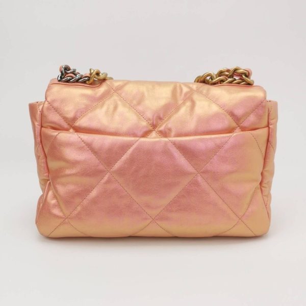 IMG 6303 Chanel 19 Bag Medium Iridescent Pink Crossbody Bag