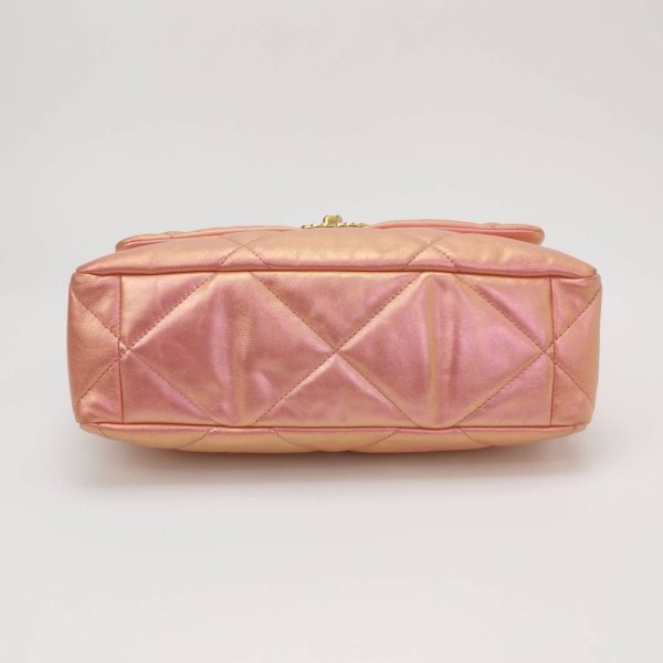 IMG 6304 Chanel 19 Bag Medium Iridescent Pink Crossbody Bag