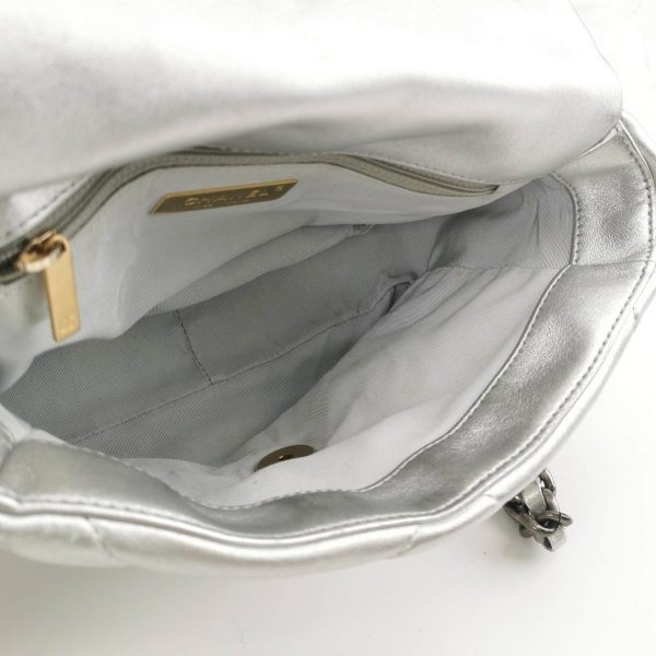 IMG 6318 Chanel 19 Bag Small Silver Crossbody Bag