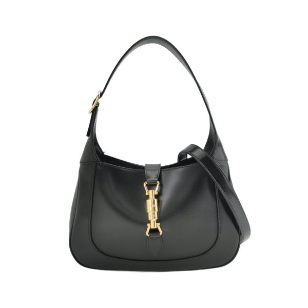 Gucci Gucci Jackie 1961 Black Leather Bag with Adjustable Strap