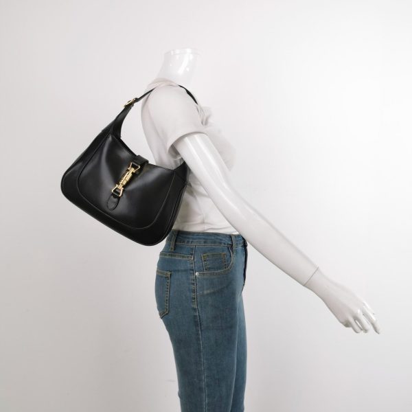 Jackie 1961 Gucci Jackie 1961 Black Leather Bag with Adjustable Strap