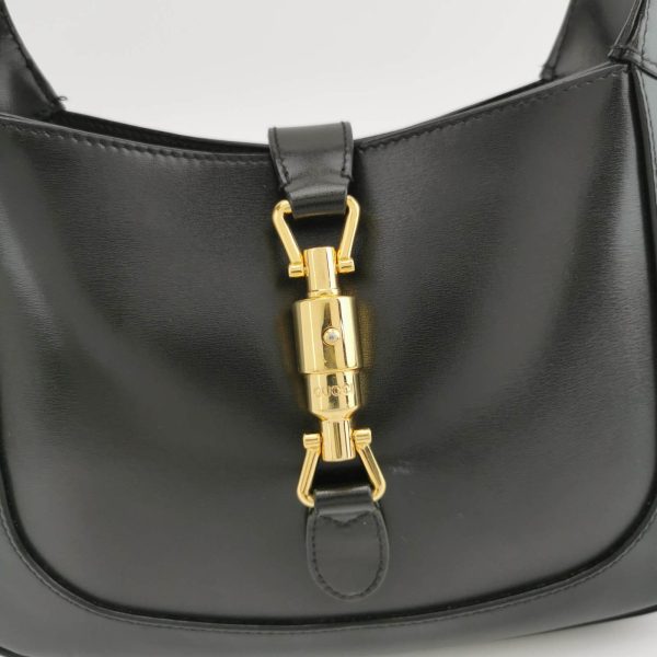 IMG 6361 Gucci Jackie 1961 Black Leather Bag with Adjustable Strap