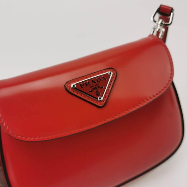 IMG 6437 Prada Cleo Flap Red Leather Mini Shoulder bag