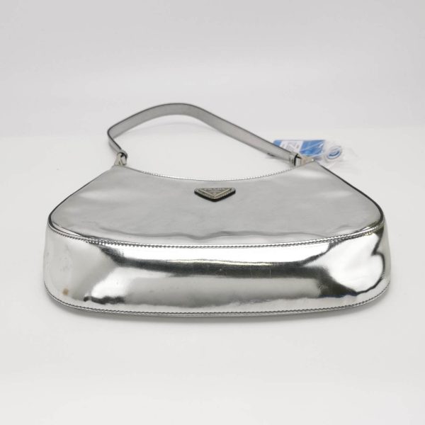 IMG 6446 Prada Cleo Silver leather shoulder bag