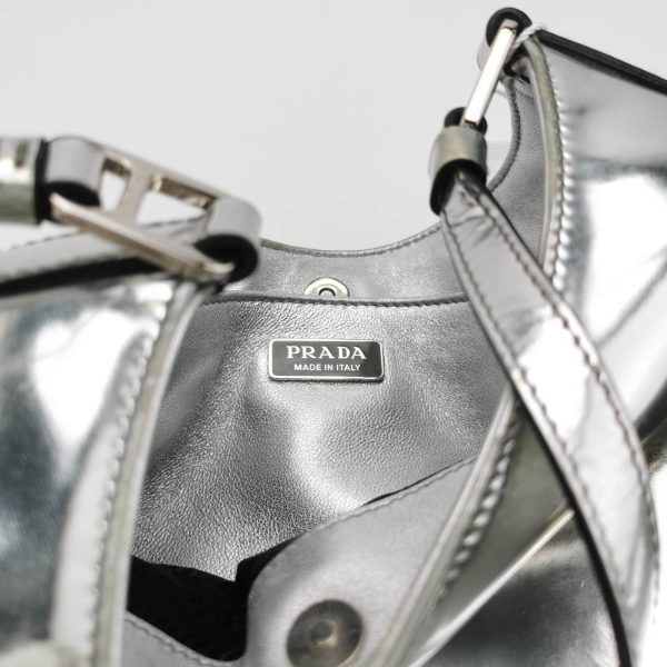 IMG 6448 Prada Cleo Silver leather shoulder bag