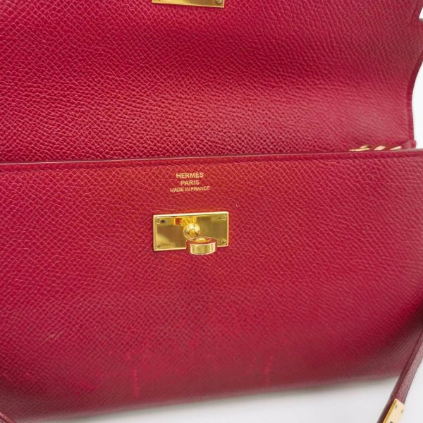 IMG 6501 Hermes Kelly Wallet Burgundy Gold Hardware