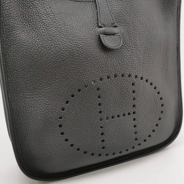 IMG 6636 Hermes Evelyne 33 Large Crossbody Bag Black without Strap