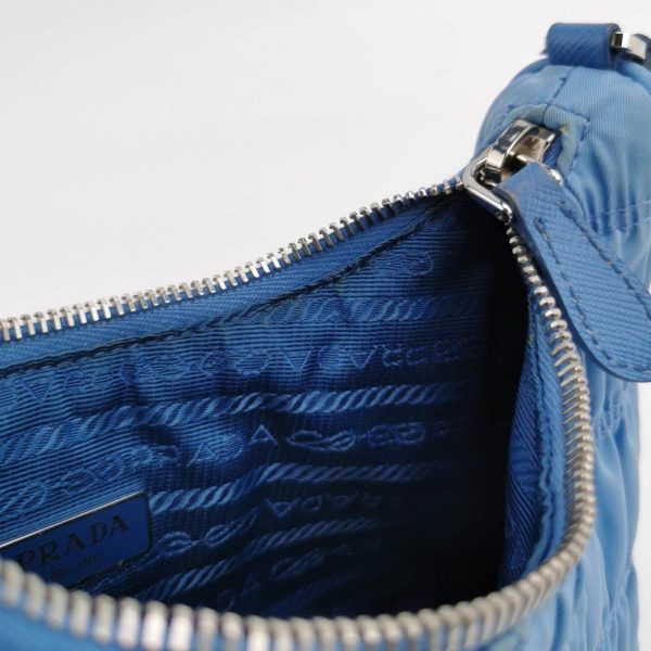 IMG 6679 4205cc79 74f4 4733 87d4 be8b1e956935 Prada Tessuto Nylon Gaufre Hobo Shoulder Bag Blue