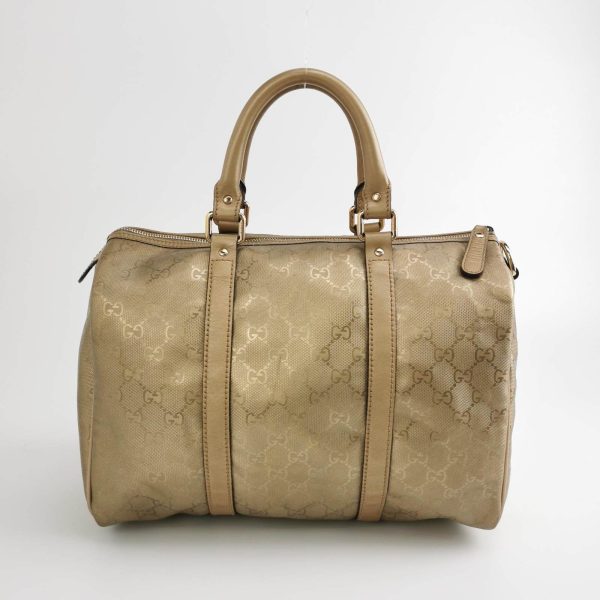 Gold Gucci Joy Boston Bag Gold Top Handle Bag Gucci Monogram PU